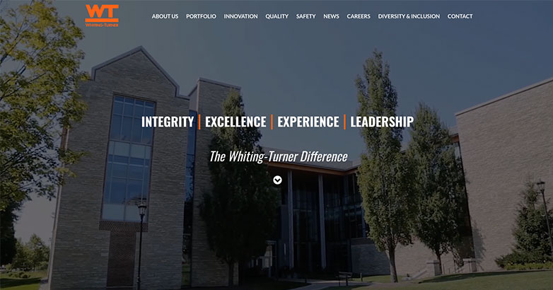 whiting-turner construction website