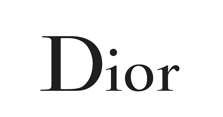 The luxury brand logo of Dior is just made with simple text.