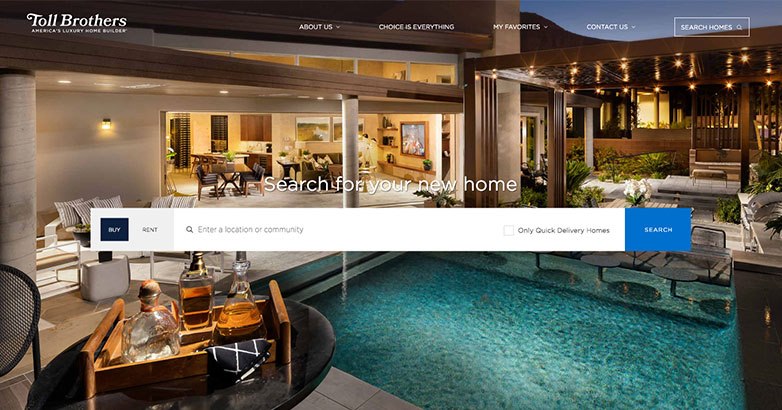 construction website for toll brothers