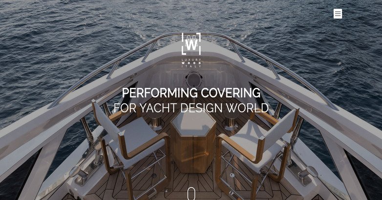 Luxury Wood Italy uses a luxury fashion website design.