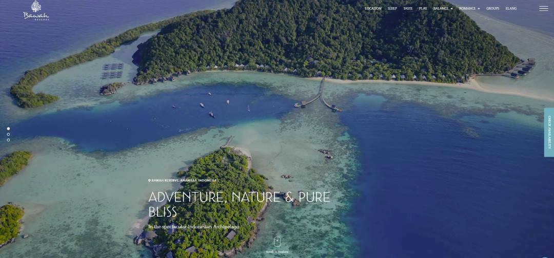 Bawah Reserve homepage