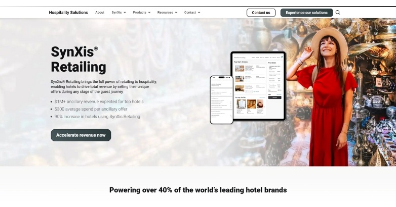 Screenshot of Sykki's shopping app featuring hotel marketing options from Sabre Hospitality Solutions.