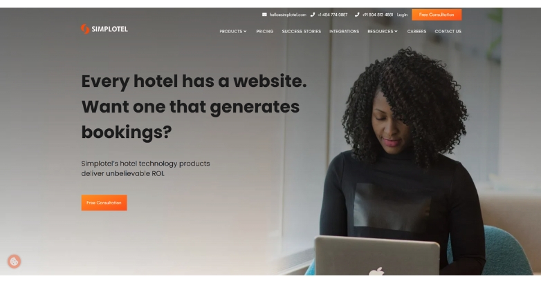 Hotel booking website design showcasing top agencies, featuring Simplotel's innovative layout and user-friendly interface.