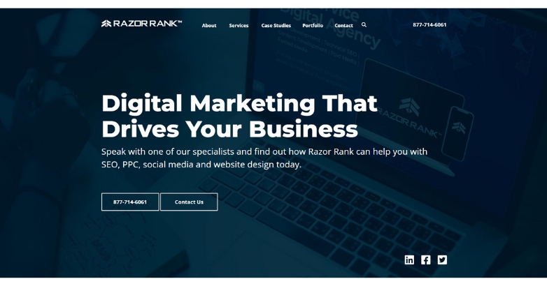 Razor Rank's digital marketing solutions designed to elevate hotel businesses and improve website performance.