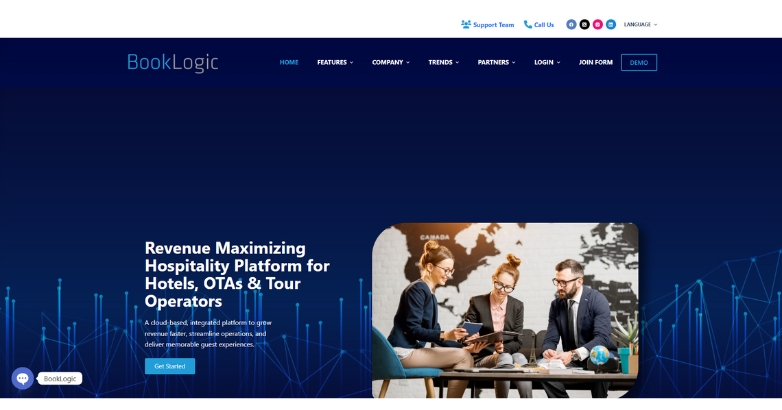 BookLogic website design, showcasing modern layout and user-friendly features.