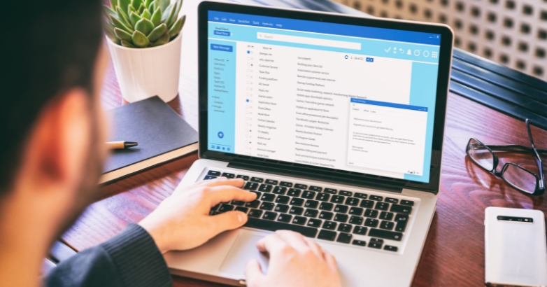 Visual tutorial on utilizing Outlook for Mac, highlighting hotel email marketing strategies and booking confirmation processes.