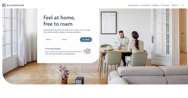 Blueground responsive website with clean and professional layout