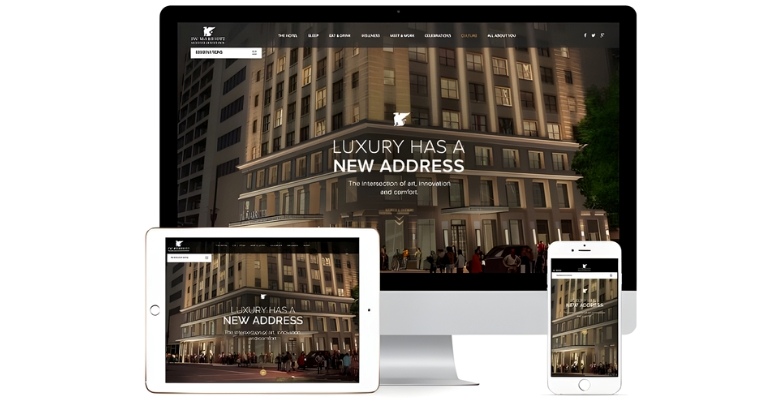 Visual representation of the JW Marriott website across multiple devices, emphasizing effective hotel digital marketing.