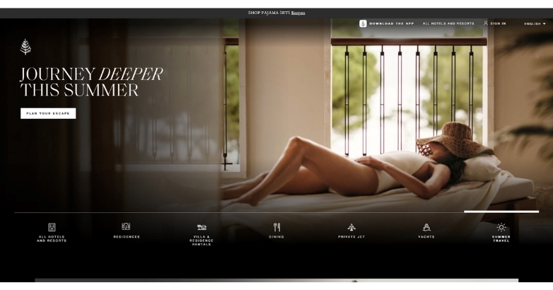 The Journey Keeper website showcasing PPC strategies for luxury hotels, including the Four Seasons Hotel.
