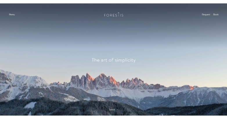 Custom website highlighting premium handcrafted furniture tailored for the Forestis Hotel's design needs.