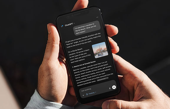 GEO search results for Hotel on Mobile Device