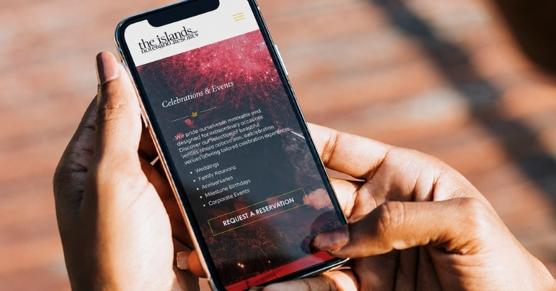 Hotel guest using a mobile website as part of a segmented email marketing strategy