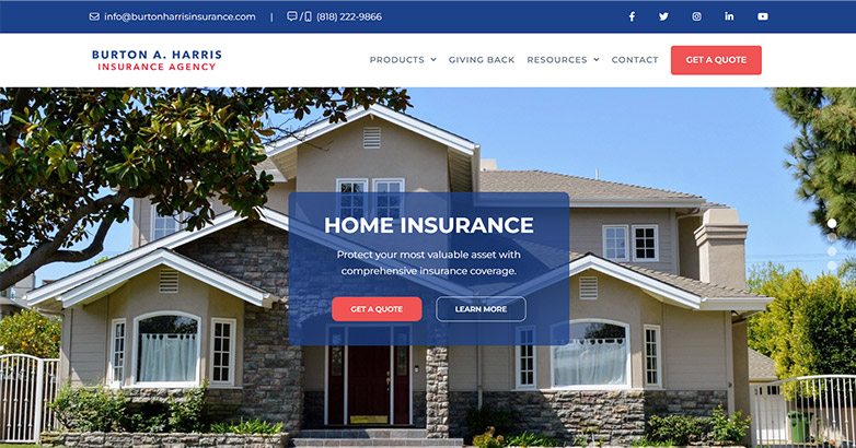 Burton A_Harris Burton A-Harris - Insurance website design
