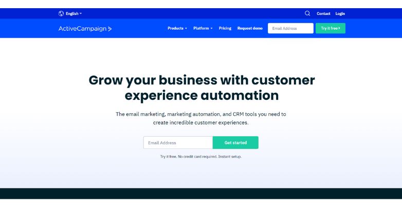 Active Campaign allows starting email marketing in order to collect new leads and nurture them with high-value emails.