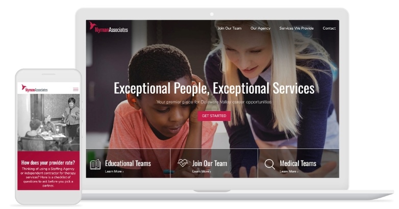 Nyman Associates showcasing modern website design with exceptional services