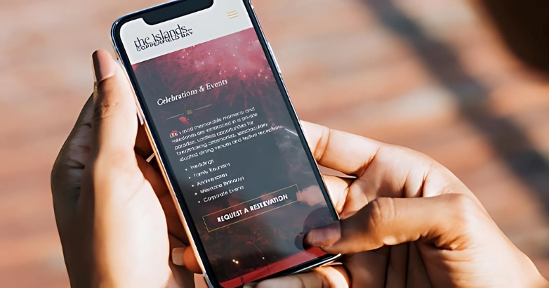 The Island of Copperfield Bay email campaign, highlighting seasonal email marketing for hotels with celebratory visuals and event information.