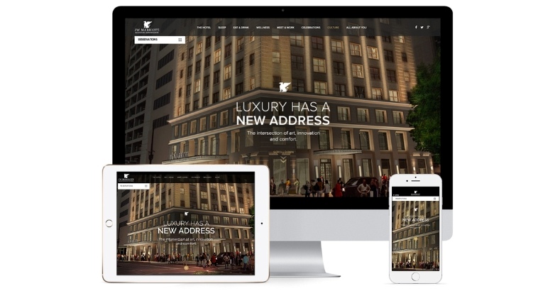 Website design with local SEO for JW Marriott hotel properties.