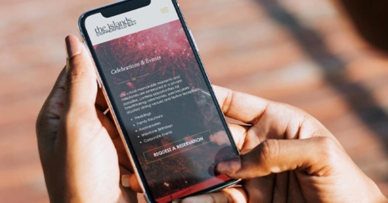 Event email of the Islands of Copperfield Bay, emphasizing email marketing channels for hotels.