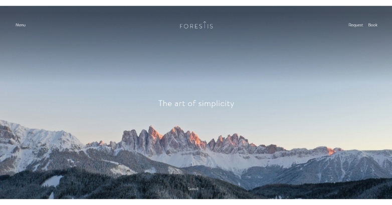 Custom website highlighting premium handcrafted furniture tailored for the Forestis Hotel's design needs.