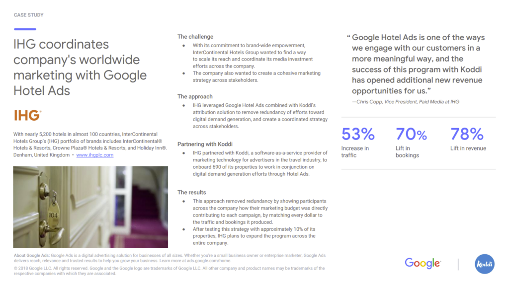Best example for coordinated scale IHG